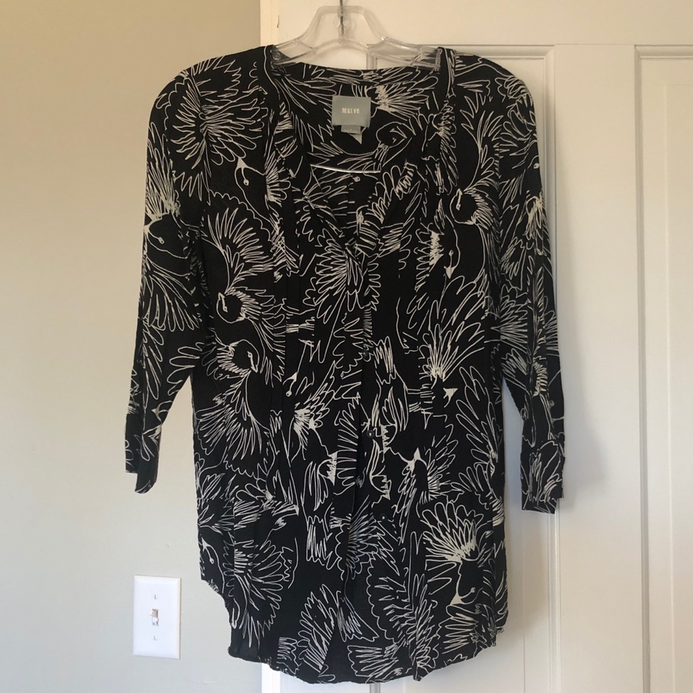 Maeve Printed Button Down Shirt - Women’s